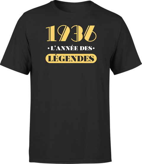 T shirt homme 1936 l'année des légendes