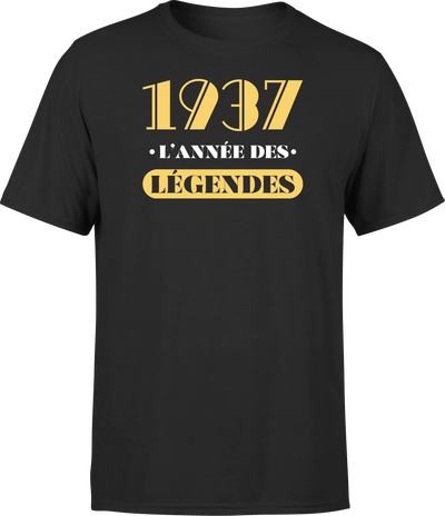 T shirt homme 1937 l'année des légendes