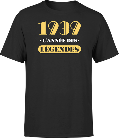 T shirt homme 1939 l'année des légendes