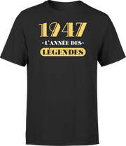 T shirt homme 1947 l'année des légendes