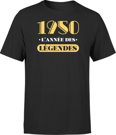 T shirt homme 1950 l'année des légendes