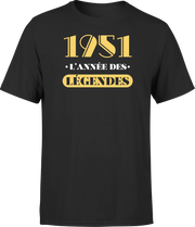 T shirt homme 1951 l'année des légendes