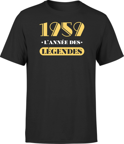 T shirt homme 1959 l'année des légendes