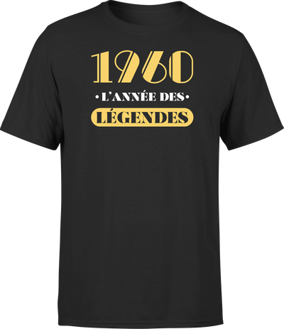 T shirt homme 1960 l'année des légendes