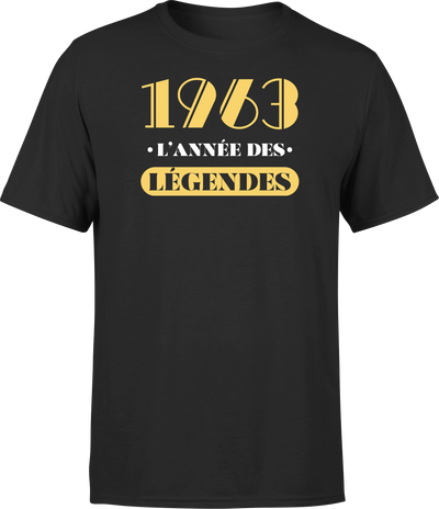 T shirt homme 1963 l'année des légendes