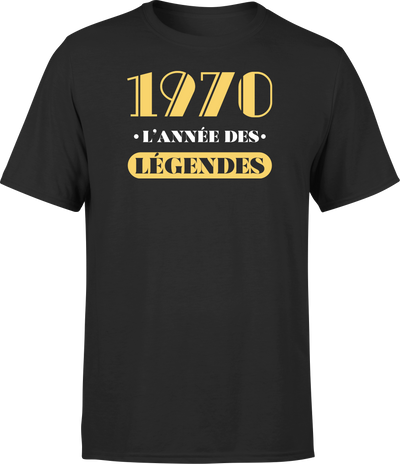 T shirt homme 1970 l'année des légendes