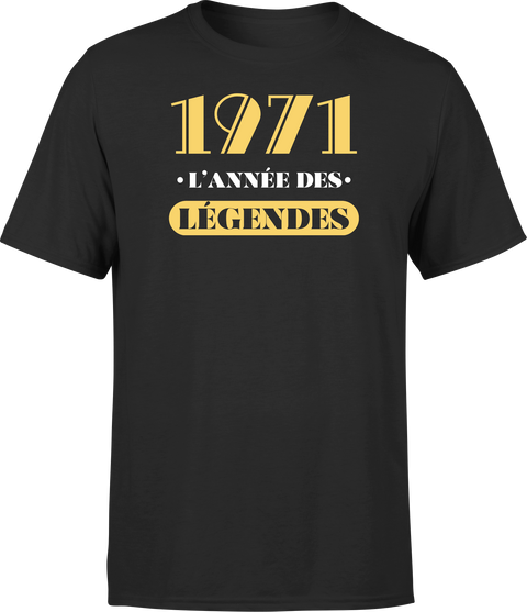 T shirt homme 1971 l'année des légendes