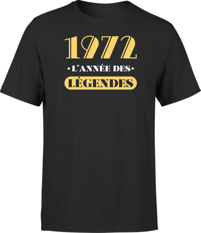 T shirt homme 1972 l'année des légendes