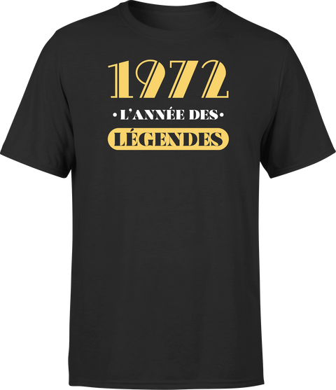 T shirt homme 1972 l'année des légendes