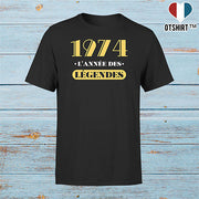 T shirt homme 1974 l'année des légendes