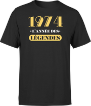 T shirt homme 1974 l'année des légendes
