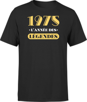 T shirt homme 1975 l'année des légendes