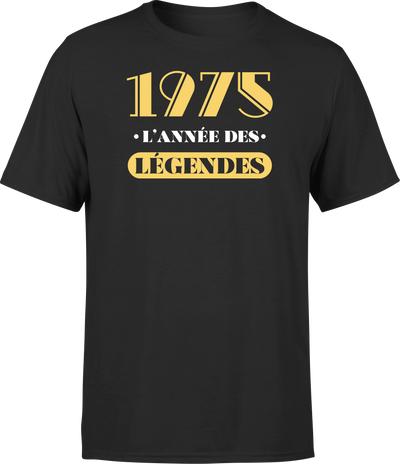 T shirt homme 1975 l'année des légendes