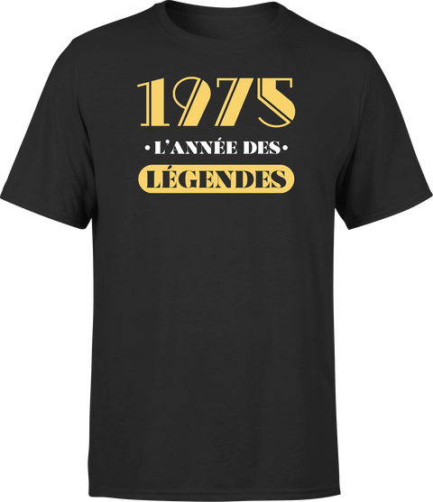 T shirt homme 1975 l'année des légendes