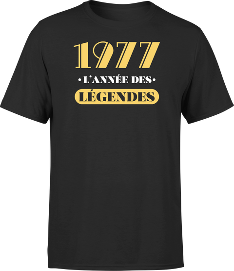 T shirt homme 1977 l'année des légendes