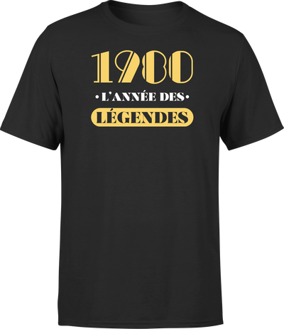 T shirt homme 1980 l'année des légendes