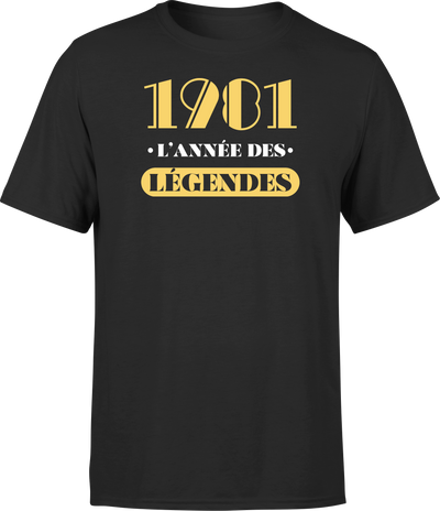 T shirt homme 1981 l'année des légendes