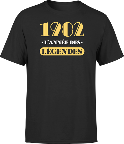 T shirt homme 1982 l'année des légendes