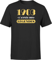 T shirt homme 1983 l'année des légendes