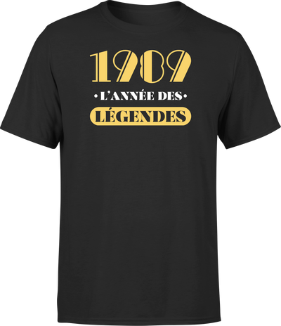 T shirt homme 1989 l'année des légendes