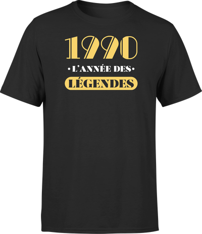 T shirt homme 1990 l'année des légendes