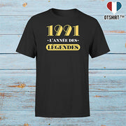 T shirt homme 1991 l'année des légendes