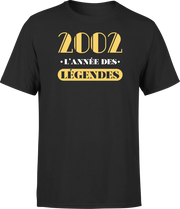 T shirt homme 2002 l'année des légendes