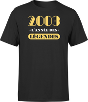 T shirt homme 2003 l'année des légendes