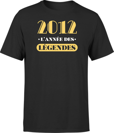 T shirt homme 2012 l'année des légendes