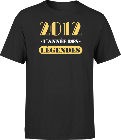 T shirt homme 2012 l'année des légendes