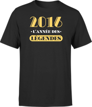 T shirt homme 2016 l'année des légendes