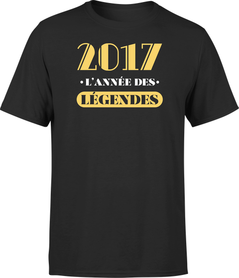 T shirt homme 2017 l'année des légendes