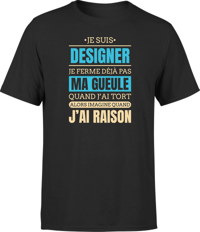 T shirt homme j ai raison je suis dentiste