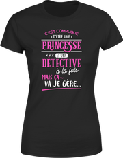T shirt femme princesse et détective