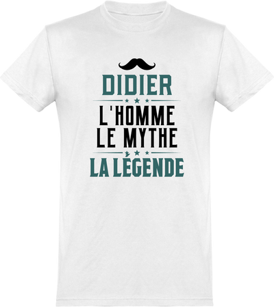  T shirt homme didier l'homme le mythe la légende