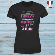 T shirt femme princesse et enquetrice