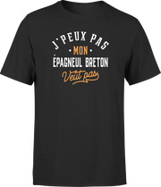 T shirt homme j peux pas epagneul breton