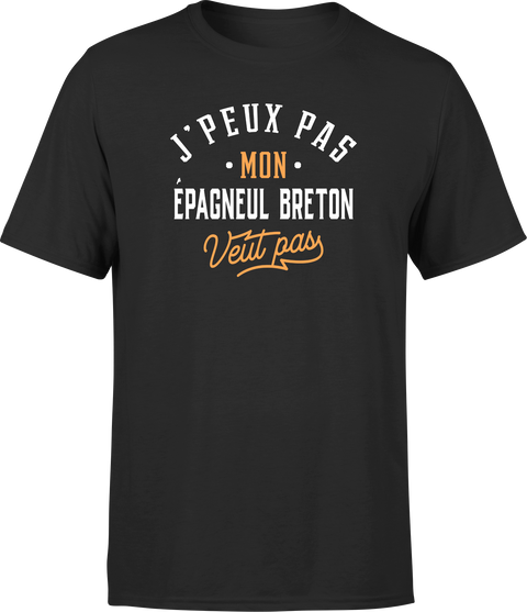 T shirt homme j peux pas epagneul breton