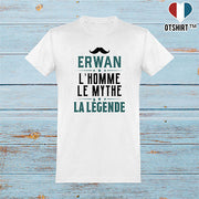  T shirt homme erwan l'homme le mythe la légende