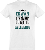  T shirt homme erwan l'homme le mythe la légende