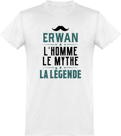  T shirt homme erwan l'homme le mythe la légende