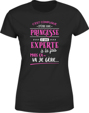 T shirt femme princesse et experte