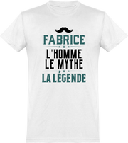  T shirt homme fabrice l'homme le mythe la légende