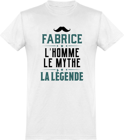  T shirt homme fabrice l'homme le mythe la légende