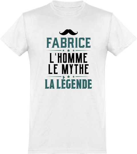  T shirt homme fabrice l'homme le mythe la légende