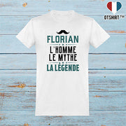  T shirt homme florian l'homme le mythe la légende