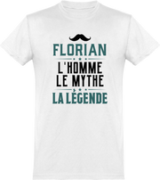  T shirt homme florian l'homme le mythe la légende