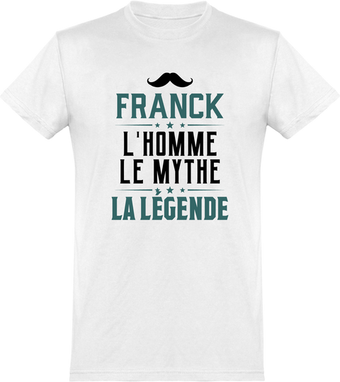  T shirt homme franck l'homme le mythe la légende