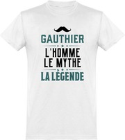  T shirt homme gauthier l'homme le mythe la légende