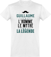  T shirt homme guillaume l'homme le mythe la légende